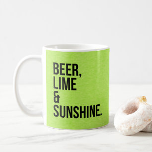 Taza De Café Cita divertida de la cerveza, de la cal y de la