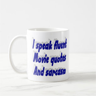 Taza De Café Cita divertida de película y sarcasmo con tipograf