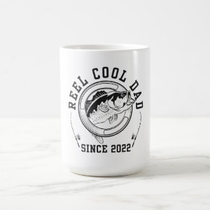 Taza De Café Cita Divertida de Pesca Carrete Genial Papá Desde 