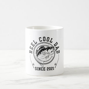 Taza De Café Cita Divertida de Pesca Carrete Genial Papá Desde