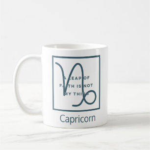 Taza De Café Cita divertida de Rótulo Zodiac de Capricornio Tex