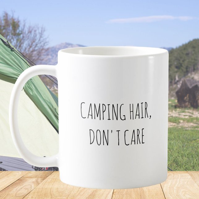 Taza De Café Cita divertida de Rustic Cute Camping (In situ)