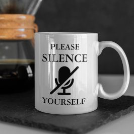 Taza De Café Cita divertida de SILENCE