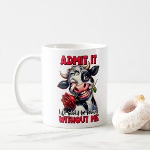 Taza De Café Cita divertida de vaca dice