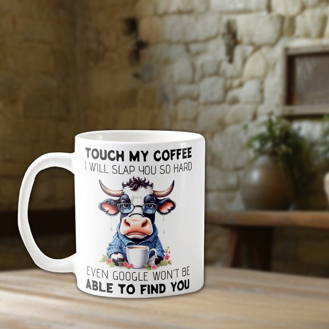 Taza De Café Cita divertida de vacas gruñón (Subido por el creador)