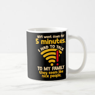 Taza De Café Cita Divertida De Wifi Caído Para Informáticos Ado