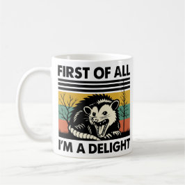 Taza De Café Cita Divertida de Zarigüeya - Primero que Todo Soy