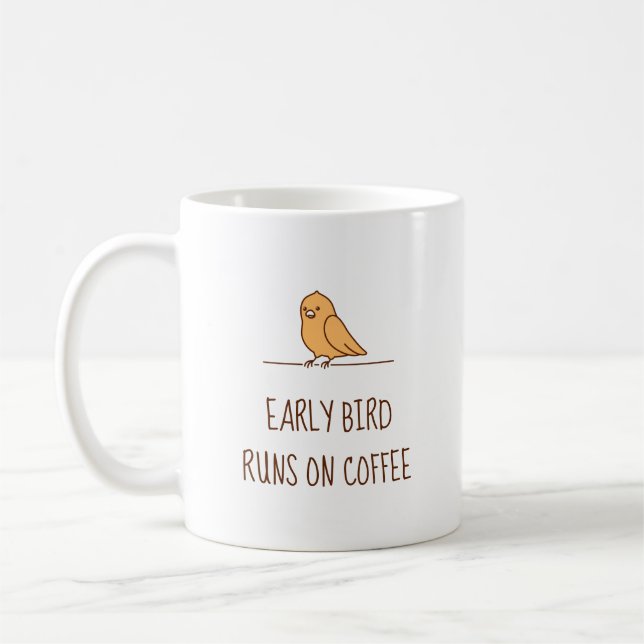 Taza De Café Cita divertida del loro de los pájaros (Izquierda)