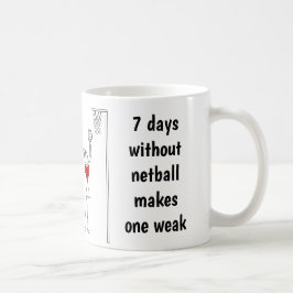 Taza De Café Cita divertida del Netball de las posiciones del