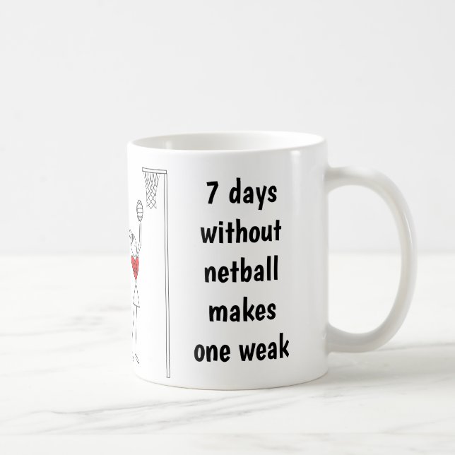 Taza De Café Cita divertida del Netball de las posiciones del (Derecha)