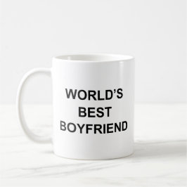 Taza De Café Cita divertida del novio del mundo con texto negro