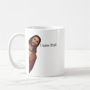 Taza De Café Cita Divertida Jesús Meme Vi Eso Cristiano