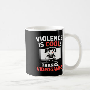 Taza De Café Cita Divertida La Violencia Es Genial Gracias Vide