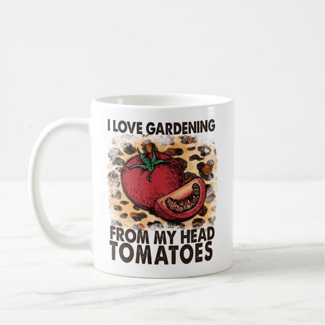 Taza De Café Cita divertida me encanta la jardinería de mis tom (Izquierda)