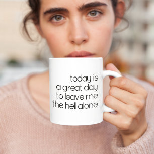 Taza De Café Cita Divertida Monada Negra Hoy Es Un Gran Día