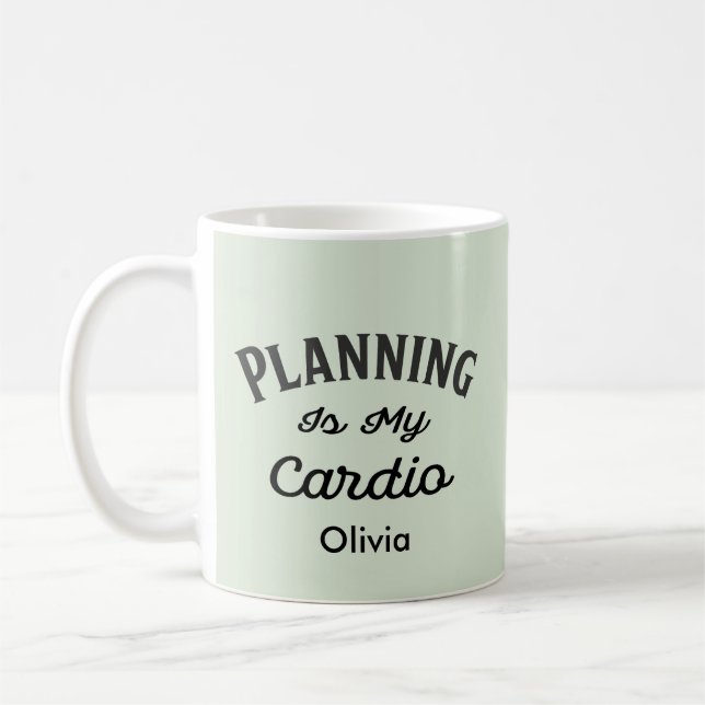Taza De Café Cita Divertida Monogramada (Izquierda)