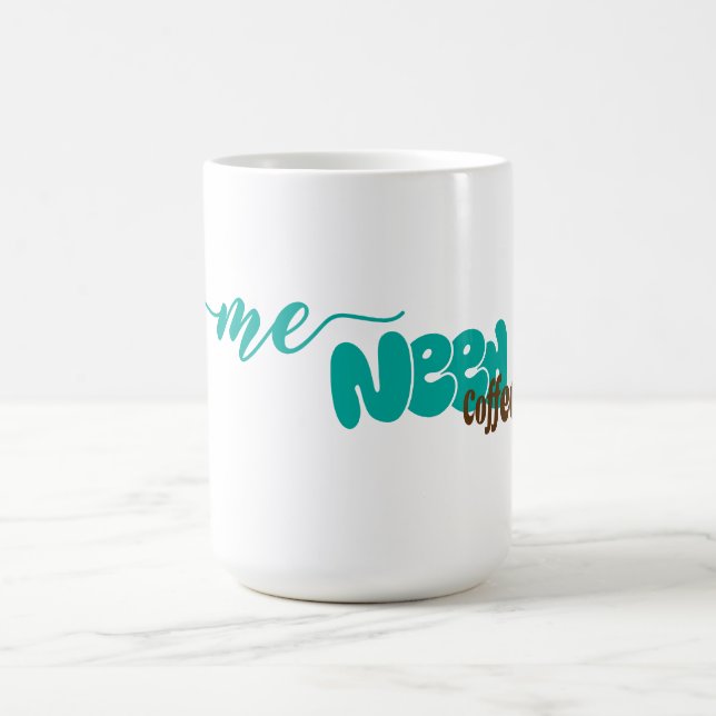 Taza De Café Cita divertida "Necesito café" (Centro)