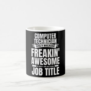 Taza De Café Cita divertida para un ingenioso técnico de compu