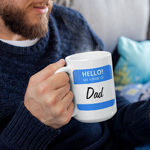 Taza De Café Cita divertida personalizada ¡Hola! Me llamo mamá