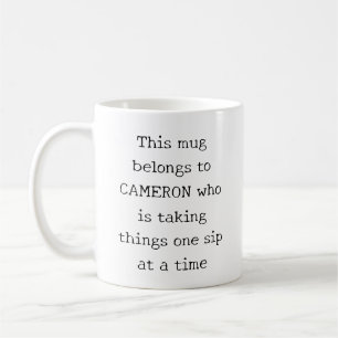 Taza De Café Cita Divertida Personalizada Humor de la Vida de M