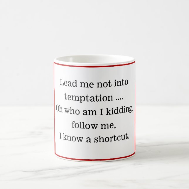 Taza De Café Cita divertida Red Gingham Modern (Centro)