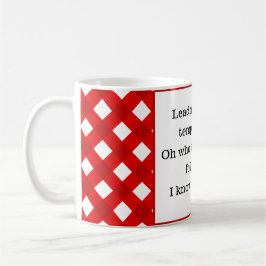 Taza De Café Cita divertida Red Gingham Modern