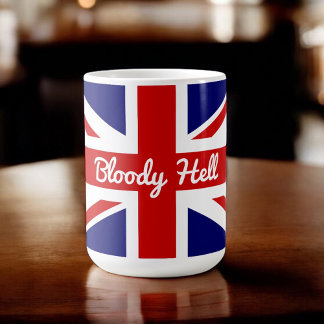 Taza De Café Cita divertida sobre humor británico bandera del R