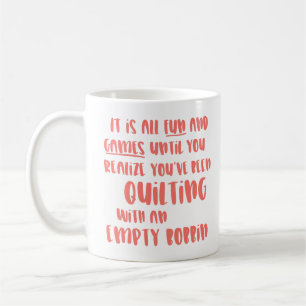 Taza De Café Cita divertida sobre problemas de acolchado para a