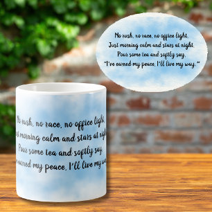 Taza De Café Cita elegante y sincera para la jubilación