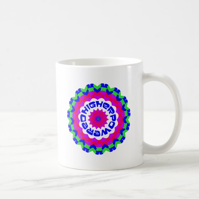 Taza De Café Cita espiritual de mayor potencia Diseño Kaleidosc (Derecha)