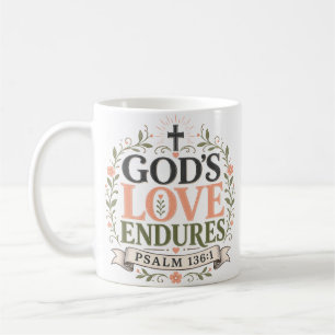 Taza De Café Cita Espiritual del Amor de Dios Perdura