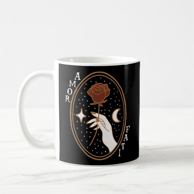 Taza De Café Cita estoica amor oro fati (Izquierda)