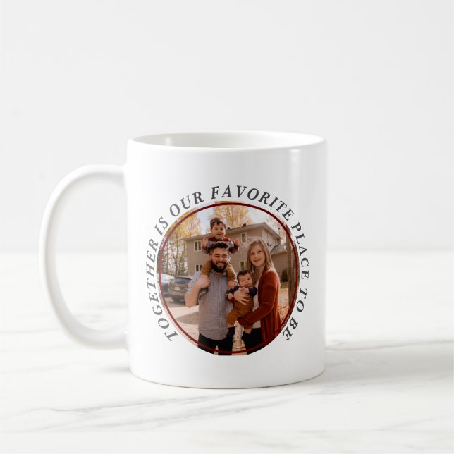 Taza De Café Cita fotográfica familiar moderna (Izquierda)