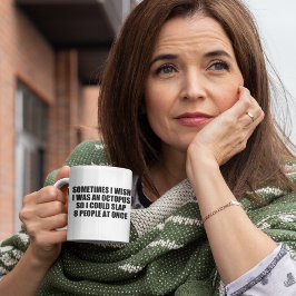 Taza De Café cita graciosa, bofetada a 8 personas al mismo tiem