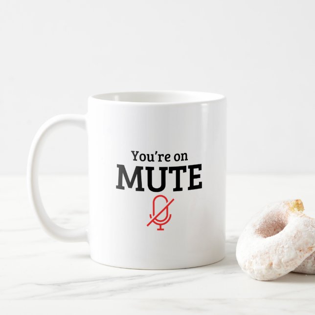 Taza De Café Cita graciosa de "estás en silencio" (Con donut)