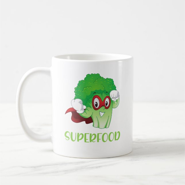 Taza De Café Cita graciosa de la supercomida del vegano saludab (Izquierda)