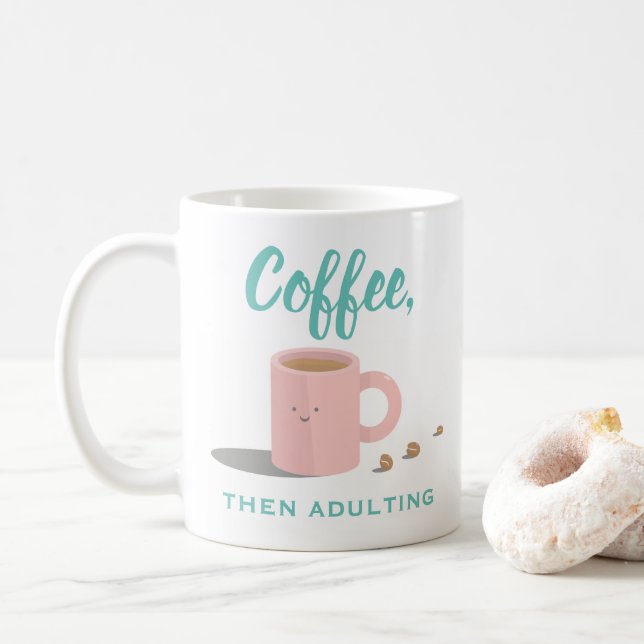 Taza De Café Cita graciosa de Personalizado de café barato (Con donut)