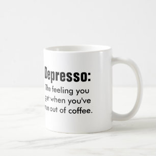 Taza De Café Cita graciosa: Depresso