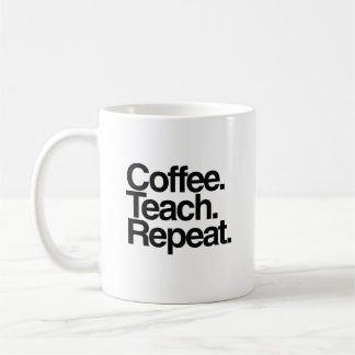 Taza De Café Cita graciosa minimalista para profesor