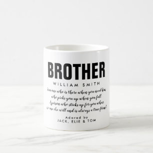 Taza De Café Cita Hermano Moderno Blanco y Negro