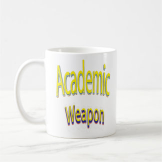 Taza De Café Cita Inspiradora con arma académica, de vuelta a l