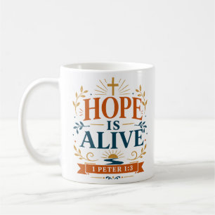Taza De Café Cita inspiradora de fe cristiana La esperanza está
