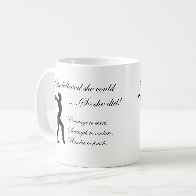 Taza De Café Cita Inspiradora de gimnasia (Anverso izquierdo)