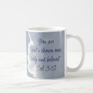 Taza De Café Cita inspiradora de la Biblia de Colosenses 3:12