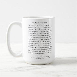 Taza De Café Cita inspiradora de mujer en el Arena