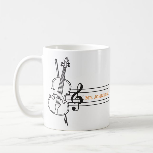 Taza De Café Cita Inspiradora de profesor de banda personalizad (Izquierda)