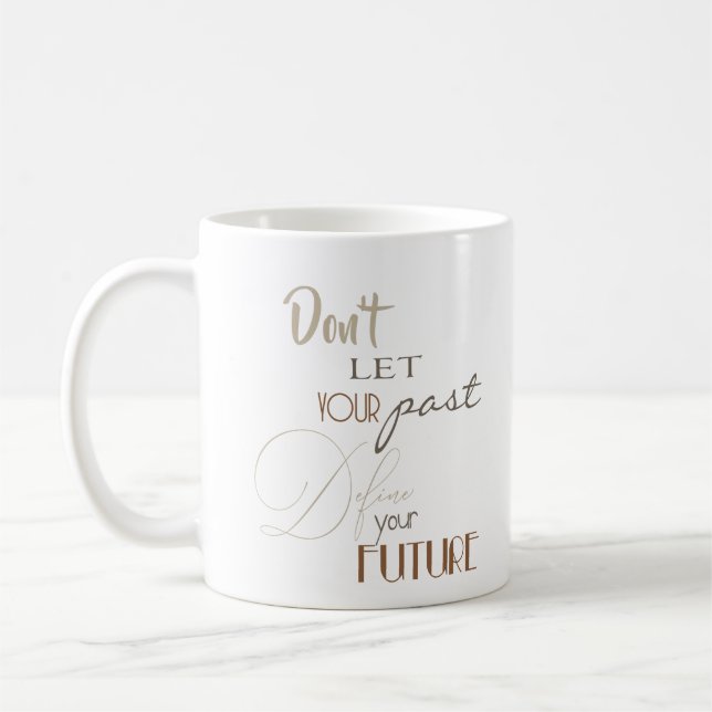 Taza De Café Cita inspiradora - Definir su futuro (Izquierda)