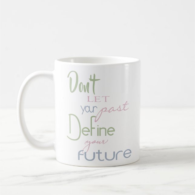 Taza De Café Cita inspiradora - Definir su futuro (Izquierda)