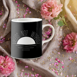 Taza De Café cita inspiradora del sol blanco negro minimalista