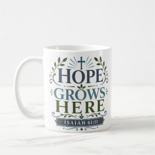 Taza De Café Cita inspiradora devocional La esperanza crece aqu